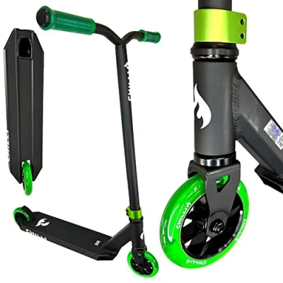 Abbildung von Chilli Pro Base Stunt Scooter Park Trick Tret Roller + Fantic26 Griptape (Base S H=79cm Schwarz/Grün)