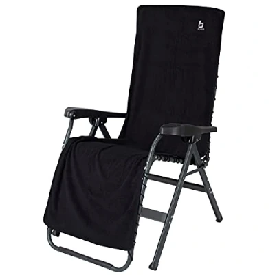 Abbildung von Frottee Sitz Auflage Hochlehner Kissen Bezug Garten Camping Klapp Stuhl
