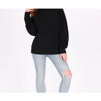 Abbildung von DREIMASTER Vintage Damen Sweatshirt XXL / Schwarz 80% Recycled Cotton 20% Polyester