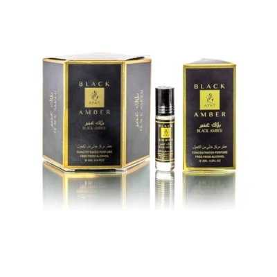 Abbildung von Ayat Parfum 6 x ml Duftöl für Männer &amp; Frauen langanhaltend und komfortabel (Black Amber)