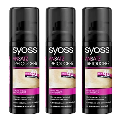 Abbildung von 6 x Syoss Ansatz Retoucher Hellblond je 120ml Kaschierspray