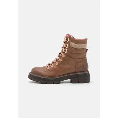 Abbildung von Marco Tozzi Plateaustiefelette, Damen, Größe: 37, Cognac Schuhe