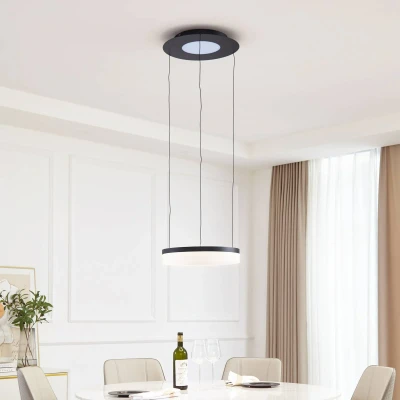 Abbildung von Lucande Smart LED Hängeleuchte Squillo schwarz Tuya RGBW CCT