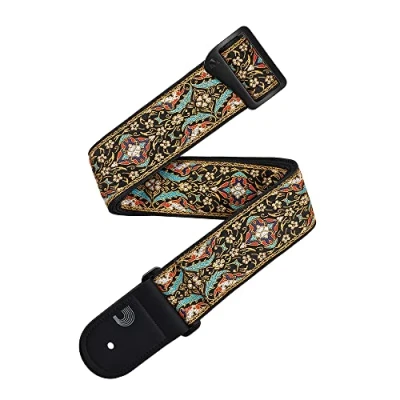 Abbildung von Gewebter Gitarrengurt Eco Comfort mit persischem Muster, Schwarz