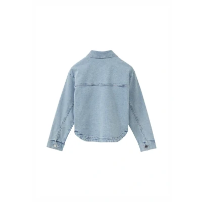 Abbildung von s.Oliver MIT Usedeffekt Jeansjacke für Kinder, Größe: 134/140, Blau