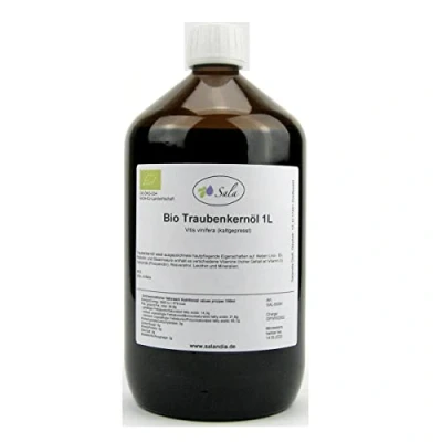 Abbildung von Sala Traubenkernöl kaltgepresst bio 1 L 1000 ml Glasflasche