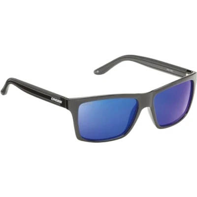 Abbildung von Cressi Unisex Erwachsener Rio Sunglasses Premium Sport Sonnenbrille Polarisierte 100% UV Schutz, Brillengestell Schwarz Blau Linsen, Einheitsgröße