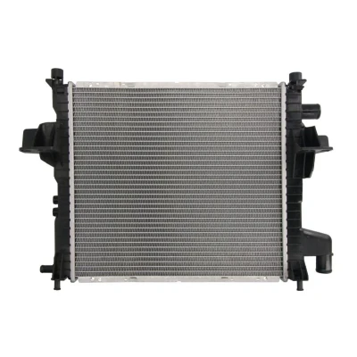 Abbildung von THERMOTEC D7R059TT Kühler, Motorkühlung Aluminium 428 388 22 Kühlrippen gelötet RENAULT: TWINGO 1, 1 Kasten