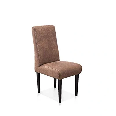 Abbildung von CAVADORE Esszimmerstuhl Malm / Polsterstuhl für Küche oder Esszimmer in Lederoptik Mit Kontrastnaht Passend zur Küchengarnitur 48 x 103 62 Mikrofaser: hellbraun