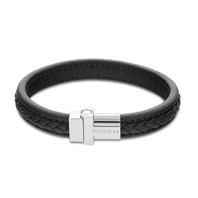 Abbildung von Tommy Hilfiger Magnetic Braided Family Armband black/silvercoloured, Herren, Größe: One Size, Black/silver coloured