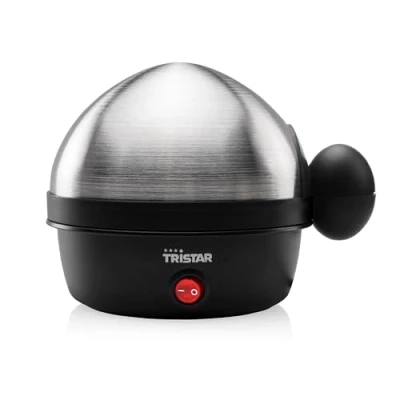 Abbildung von Tristar Eierkocher EK 3076 mit Messbecher, Kontrollleuchte Edelstahl, 350 W