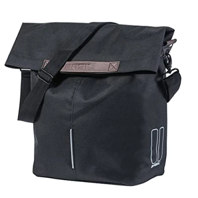 Abbildung von Fahrradtasche Basil City Shopper 14 16 Liter 30 X 18 49 Cm Schwarz