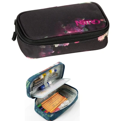 Abbildung von Nitro Schlamperbox XL Federmappe Black Rose schwarz Blumen