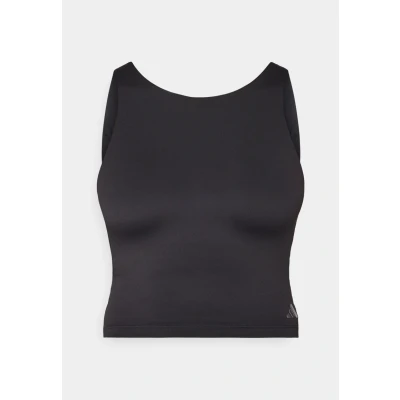 Abbildung von adidas Performance YOGA Cropped WITH Inner Shelf Top, Damen, Größe: Small, Black