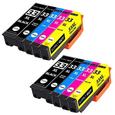Abbildung von Supply Guy 10 Druckerpatronen kompatibel mit Epson 33XL Multipack für Expression Premium XP530 XP540 XP630 XP635 XP640 XP645 XP7100 XP830 XP900