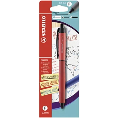 Abbildung von Tintenroller mit Druckmechanik STABILO PALETTE Strichbreite F (0,4 mm) Einzelstift rot