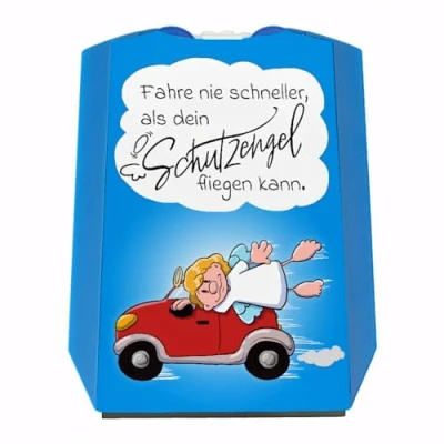 Abbildung von speecheese Parkscheibe Fahre nie schneller als dein Schutzengel fliegen kann