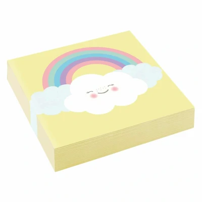 Abbildung von Servietten Rainbow &amp; Cloud 25x25cm 20 Teile