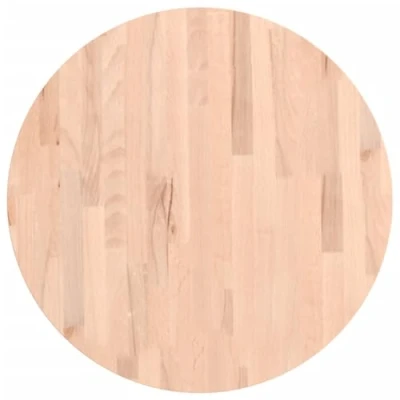 Abbildung von vidaXL Tischplatte, Holzplatte Holztischplatte Rund, Ersatzplatte Platte für Beistelltisch Bartisch, Massivholztischplatte Esstischplatte, Ø60x2,5 cm Massivholz Buche