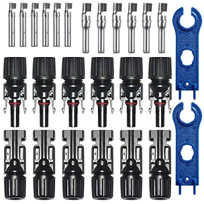 Abbildung von GTIWUNG 6 Paar Solarpanel Stecker, Männlich/Weiblich Kabelstecker, Solar Verbinder, Panel Kabel Anschlüsse Photovoltaik Steckverbinder