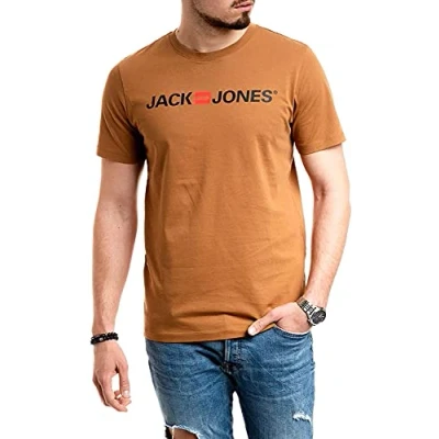 Abbildung von JACK &amp; JONES Herren Jjecorp Logo Tee Ss Crew Neck Noos T Shirt (Rubber (Braun), 3XL)