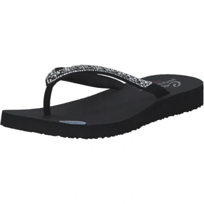 Abbildung von Skechers Badezehentrenner, Damen, Größe: 36, Zwart Schuhe