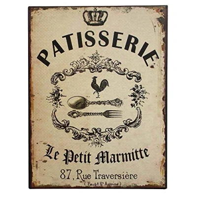 Abbildung von zeitzone Nostalgie Dekoschild Patisserie Blechschild Antik Stil 33x25cm
