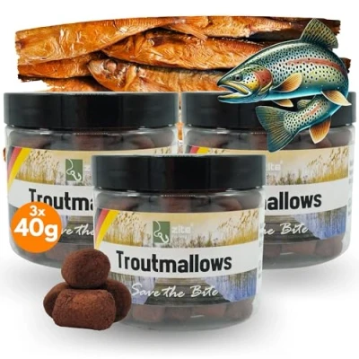 Abbildung von Zite Fishing Troutmallows Set Fisch braun 3x40g Forellenköder