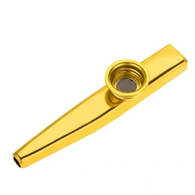Abbildung von Metall Kazoo Gitarre Ukulele Violine Begleiter Zubehör(Gold)