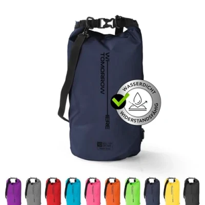 Abbildung von #DoYourOutdoor Where Tomorrow Dry Bag Tasche 10L dunkelblau Wasserdichter Rucksack Wasserfester Beutel &amp; Packsack Drybag ideal für Boot, Kajak, Angeln und Camping