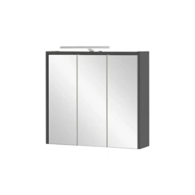 Abbildung von Schildmeyer Carlos Spiegelschrank, Holzwerkstoff,Glas,Metall, anthrazit, 65 cm