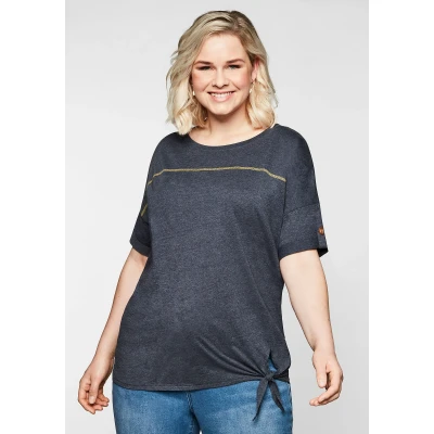 Abbildung von Sheego T Shirt &quot;Große Größen&quot;, mit Ziernaht und Knotendetail am Saum