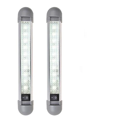 Abbildung von ProPlus 2er Set Wohnwagen Wohnmobil Boot Innenbeleuchtung Linienleuchte 10 LED 12v, 150lm, 225x35x33mm, On/Off Schalter