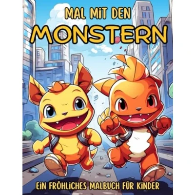 Abbildung von Mal Mit den Monstern: Spielerisch Konzentration und Feinmotorik fördern. süßen Monster Motiven zum ausmalen entspannen. Für Kinder ab 4 Jahren