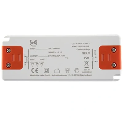 Abbildung von SeKi LED Netzteil L 6 24 24V 0,25A 6W; Treiber Transformator Driver Trafo, weiss, Watt (0,25A)