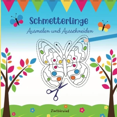 Abbildung von Mein Sommer Malbuch Schmetterlinge: Schöne Mandalas zum Ausmalen und Ausschneiden für Kinder ab 5 bis 10 Jahren (Mal Bastelbücher: Kinder)