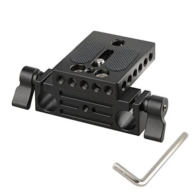 Abbildung von CAMVATE Kamera Grundplatte mit 15 mm Schienenklemme für DSLR Rig Rod Rail Support System