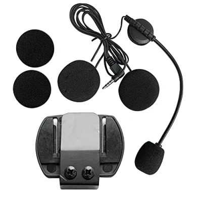 Abbildung von QSPORTPEAK V6/V4 Zubehör Mikrofone Kopfhörer und Cliphalterung, für Motorradhelm Bluetooth Headset Intercom