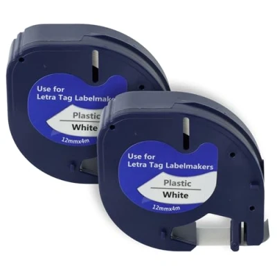 Abbildung von vhbw Beschriftungsband passend für Dymo LetraTag LT 100H, 100T, QX50, XR Drucker &amp;