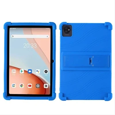 Abbildung von GIOPUEY Hülle Kompatibel mit Blackview Tab 70 WiFi Ständer Weiche TPU Silikon Schutzhülle Airbag Sturzschutz Case Dark Blue