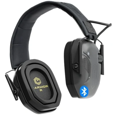 Abbildung von Earmor M300T Elektronische Gehörschutz Mit Bluetooth Schiessen Kapselgehörschutz Ohrenschützer Lärmdämpfung für Jagd Schieß Dämmwert, SNR 29dB Dynamische Geräusch Regelung, Schwarz