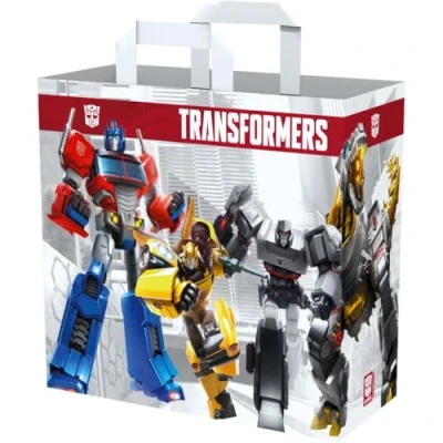 Abbildung von Konix Transformers Einkaufstasche Größe M 40 x 45 20 cm Recyceltes Material Weiß