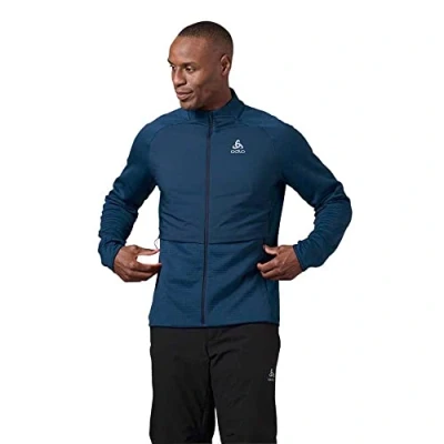 Abbildung von Odlo Herren SESVENNA HYBRID S THERMIC Midlayer Jacke, blue wing teal