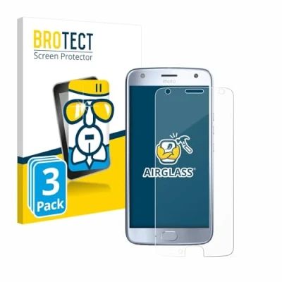 Abbildung von BROTECT Schutzglas für Motorola Moto X4 (3 Stück) Schutzfolie Panzer Folie Glas [Extrem Kratzfest 9H, Anti Fingerprint, Ultra Transparent]
