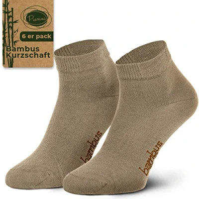 Abbildung von Piarini Gr. 39 42 6 Paar Bambussocken Herren Socken kurz beige