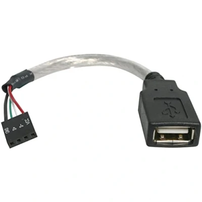 Abbildung von StarTech.com 15 cm USB 2.0 Kabel A Buchse auf Mainboard 4pin Header Buchse/Buchse Pinheader 4 polig