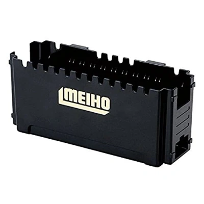 Abbildung von Meiho Side Pocket BM 120 Black Angelbox Adapter für Tackleboxen, Boxadapter Rutenhalter &amp; Getränkehalter, Seitenbox Zubehörboxen