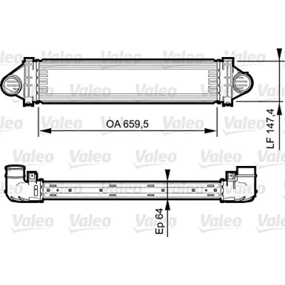 Abbildung von VALEO 818240 Ladeluftkühler FORD: MONDEO 4 Turnier, S Max Mk1, Stufenheck