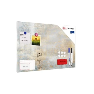 Abbildung von ALLboards Tafel Metallische Magnettafel, MetalBoard, GOLDENER BETON, 90x60 cm