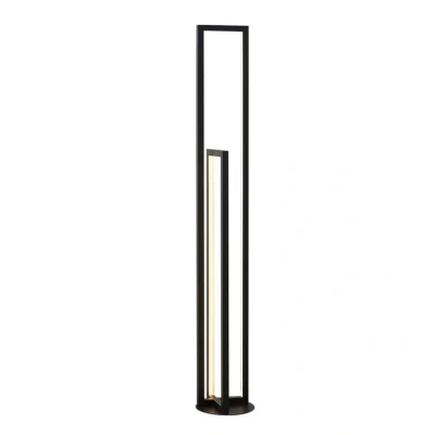Abbildung von Lucande LED Stehlampe Hylda, dimmbar, Leuchtmittel fest verbaut, warmweiß, Modern, Eisen, Aluminium, Polycarbonat, Schwarz matt, 2 flammig, inkl.